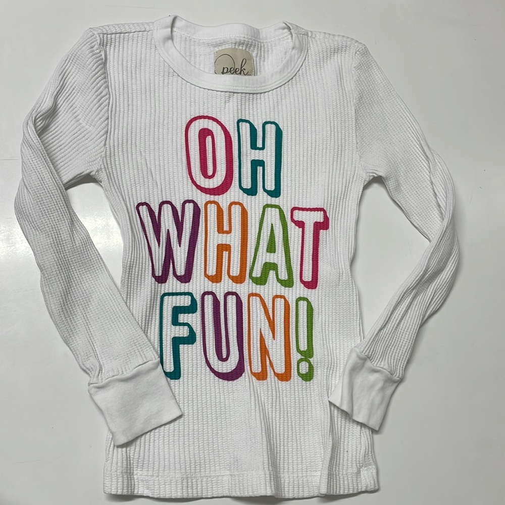 Peek Long Sleeve Thermal Christmas Size Small (4-5)